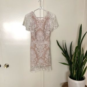 For Love & Lemons San Marcos dress, white lace